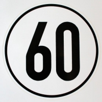 Geschwindigkeits-Schild Aluminium 60 km/h